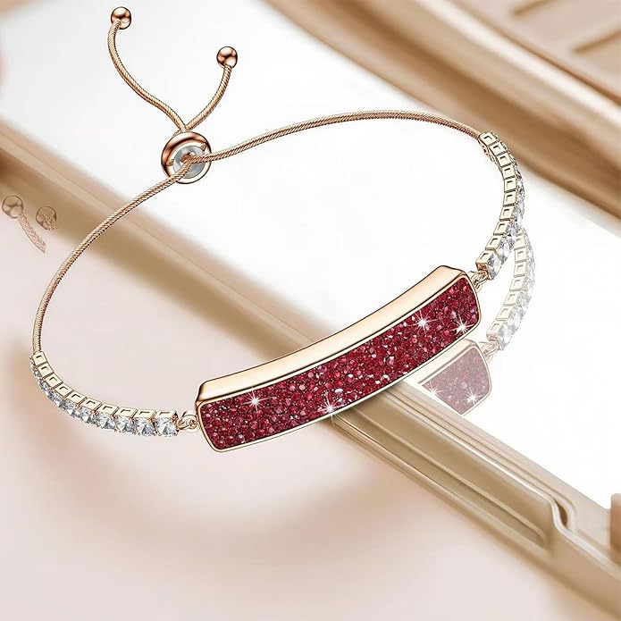 Smart Bracelet for Women 5ATM Waterproof Fitness Tracker with Heart Rate/Blood Oxygen/HRV/Sleep Monitor/Female Menstrual Cycle Activity Tracking Fashion Diamond Bracelet with 2 Bands