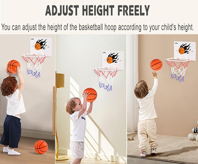 CYFIE Basketball Hoop Toddler, Bathtub Bath Toys for Office Desk Bathroom Slam Dunk Games, Suction Cup Basketball Hoop for Kids Girls Boys