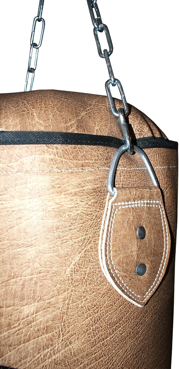 Punching Bag with Chains | Premium Synthetic Leather Boxing Punch Bag 90LBS | Versatile & Durable for Daily Training | Available Filled