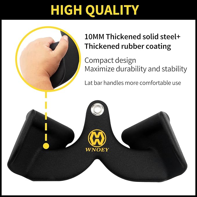 LAT Pulldown Attachment,Back Tricep Bar Strength Training,Handle Grips Lat Pull Down Bar Press Down Exercises,Cable Machine Accessories, Cable Back Attachments for Home Gym