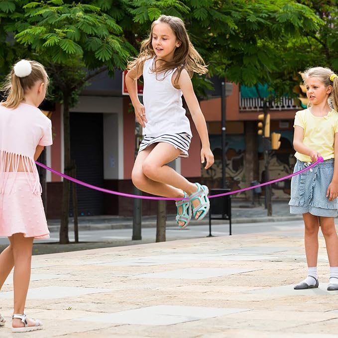 Aneco 10 Pack Kids Jump Rope Set Colorful Outdoor Jump Ropes 7.3 Feet Jumping Ropes Great Birthday Party Sports Activities Favors Gift