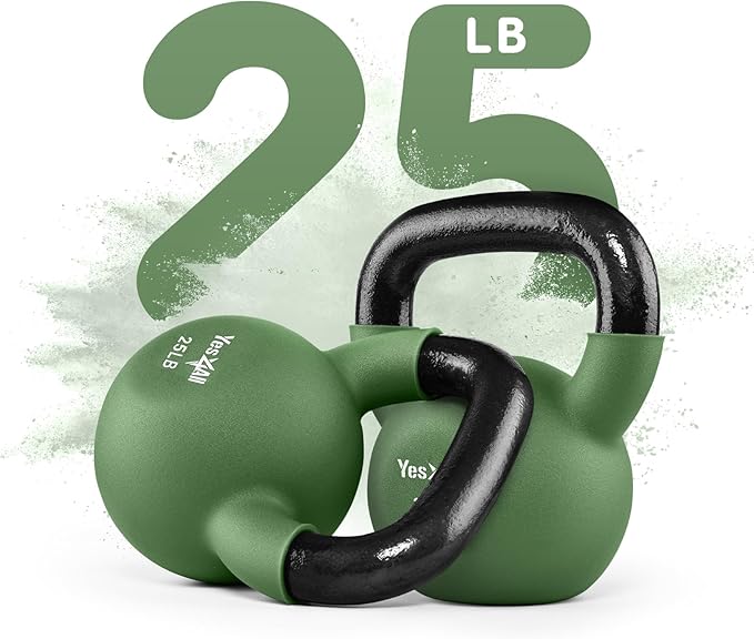 Yes4All Kettlebells 5lbs-65lbs & Kettlebell Sets Adjustable Weights, Kettlebell for Weight Training, Home Workout Equipment with Secure Grip for High Rep, Exercise Equipment