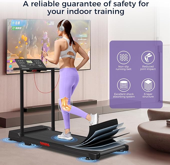 Treadmill for Home, Walking Pad with Handle Bar. 2 in 1 Walking Pad Treadmill 300+ lb Capacity, Compact Treadmills with Desk Workstation for Small Spaces. 3.0HP Portable Running Machine for Home Small