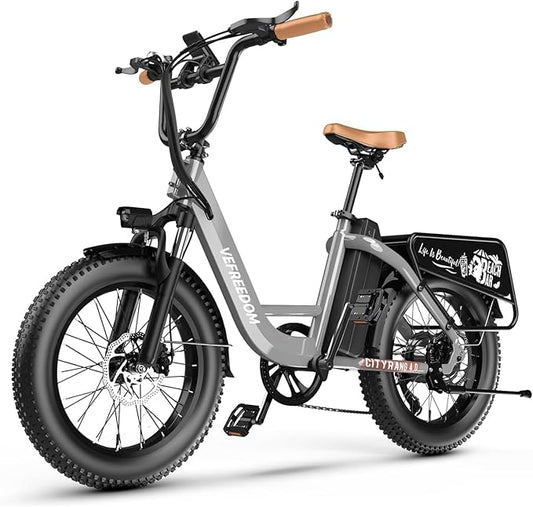 1500W Peak Electric Bike for Adults, 48V 20Ah Removable Battery Max Range 80Miles & 30MPH Electric Bicycle, 20''×4.0" Fat Tire Ebike,Fast Cargo Ebikes,Commute Mountain E-Bike UL Certified