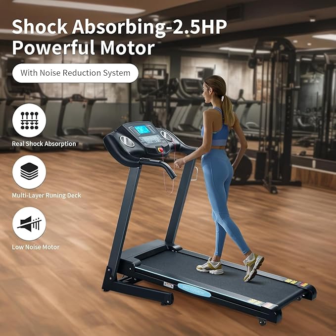 Treadmill with 0-12% Auto Incline Treadmills for Home Folding Treadmill with Incline 15 Pre-Set Training Programs Large LCD Display Running Machine Walking Jogging Running for Office Workout