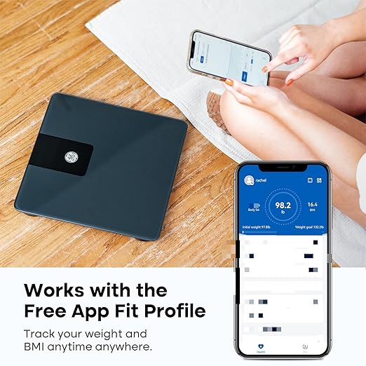 GE Bathroom Scale for Body Weight, Digital Weight Scales 500lb Heavy Duty Measuring Device for People Accurate BMI Weighing Machine with Bluetooth