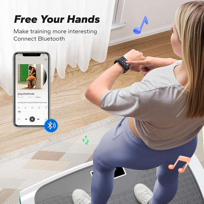 MERACH Vibration Plate Exercise Machine, 3D & 4D Vibration Plate with 2 Tension Ropes LED Display, Whole Body Vibration Platform for Women Men, Exercise Equipment for Home