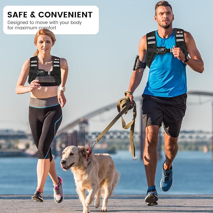 Weighted Vest Woman, 6 LB Womens Weight Vest for Walking, Strength Training Weight Vests for Men, Reflective Stripe Fitness Vest for Workout Running Jogging