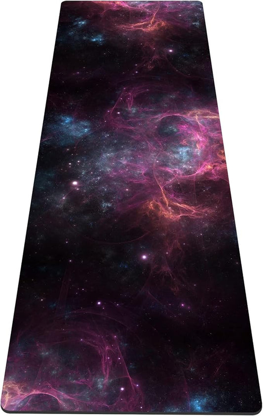 nuveti Yoga Mat Print Extra Thick TPE Non Slip Fitness Exercise Mat with Carrying Bag,72"x24" Extra Thick 6MM Exercise & Workout Mat for Yoga, Pilates Fitness and Floor Exercises