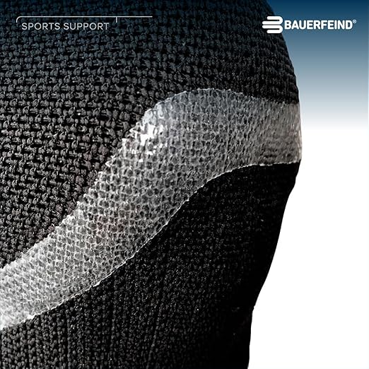 Bauerfeind Sports Knee Support NBA - Officially Licensed Basketball Knee Brace - Relief and Stabilization - Targeted Compression - Lightweight & Durable - Black, Large
