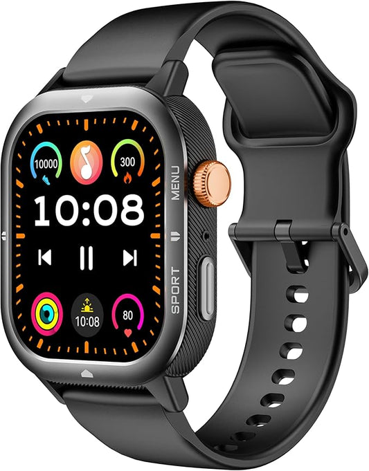 2025 Sports Smart Watch for Men & Women - 1.93” HD Display, Bluetooth Call (BT 5.4), 100+ Sports Modes, Heart Rate & Sleep Monitor, IP67 Waterproof Fitness Tracker, Pedometer, Da Fit App, (Black)