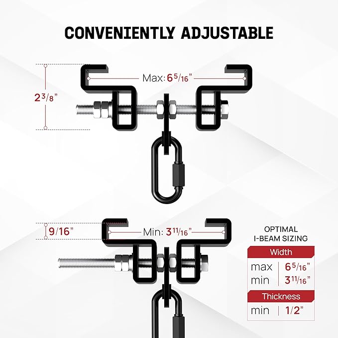 Yes4All Punching Bag Hanger, Stainless Steel Swivel Chain with 4 Snap Hooks for Heavy Bag, Gym Swing, Trapeze, and Hammock