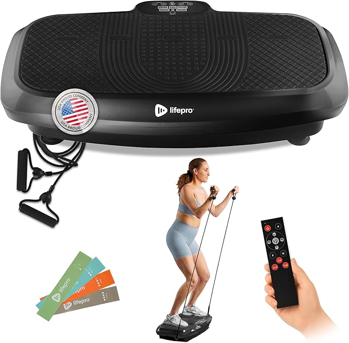 Lifepro Vibration Plate Exercise Machine with Magnetic Acupoints - Full Body Vibration Platform for Beginners and Recovery - Ideal Lymphatic Drainage Massager for Muscle Toning and Overall Fitness