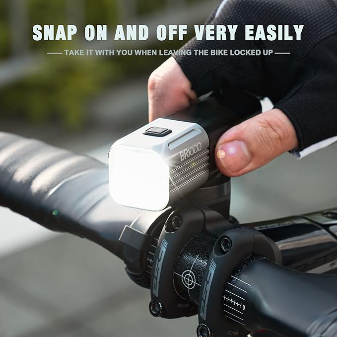 TOWILD BR1000 Bike Lights for Night Riding,1000 Lumen Lightweight Bike Front Light,Long Battery Life,Compatible with Garmin/GoPro Mount,3500mAh Rechargeable&Replaceable Battery,for Commuter Cyclists