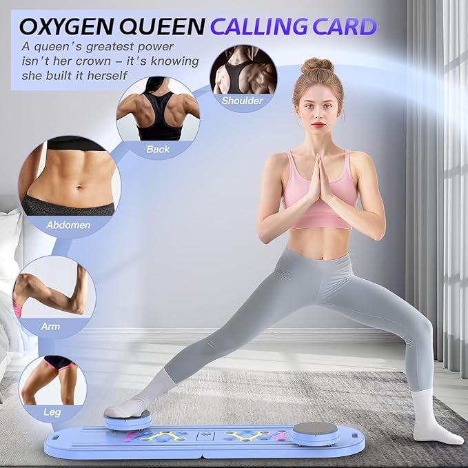 Pilates Board Pilates Reformer Set for Women, 4 in 1 Foldable Pilates Equipment with Timer, Portable Pilates Machine for Home Workout, Fitness, Exercise, Ab, Core