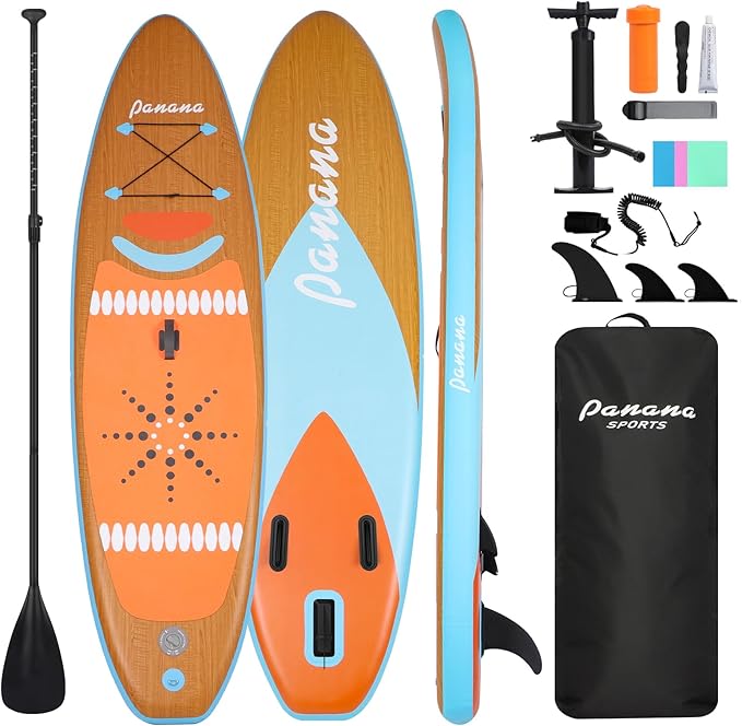 Panana Inflatable Stand Up Paddle Board, 10'x31 x6 SUP with Premium Paddle Board Accessories Kit, Anti-Slip EVA Deck for Adults Youth of All Skill Levels