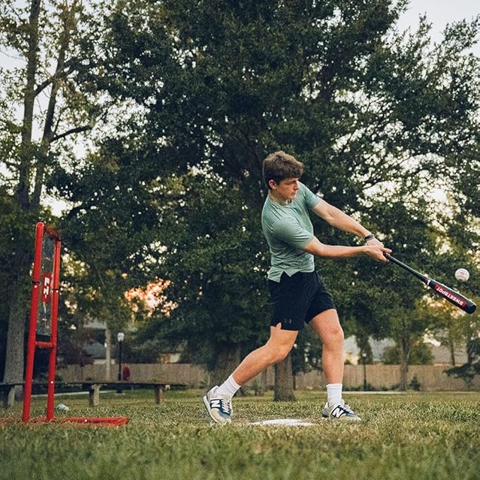 SweetSpot Backyard Homerun Kit | Complete Backyard Baseball Set | Includes Strikezone, Plastic Big Barrel Bat, Plastic Balls, and Field Markers