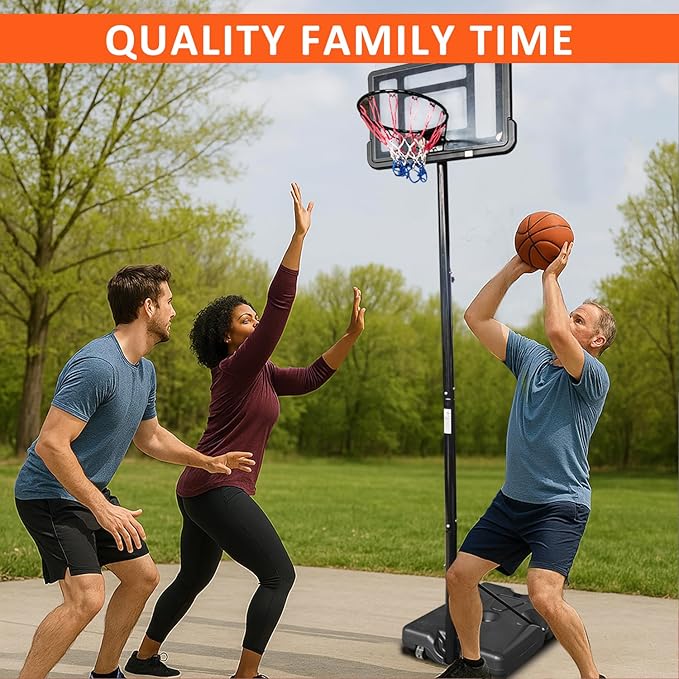 Basketball Hoop Outdoor Adjustable, Portable Basketball Hoop Goal System in Backyard/Driveway/Indoor