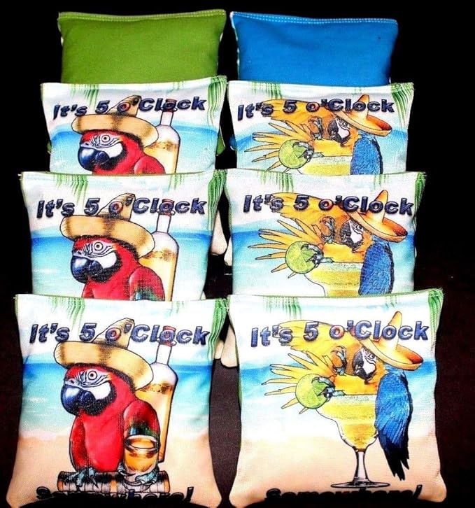 BackYardGamesUSA Custom Margarita Island 5 o'clock Paradise 8 ACA Regulation Cornhole Bags B72