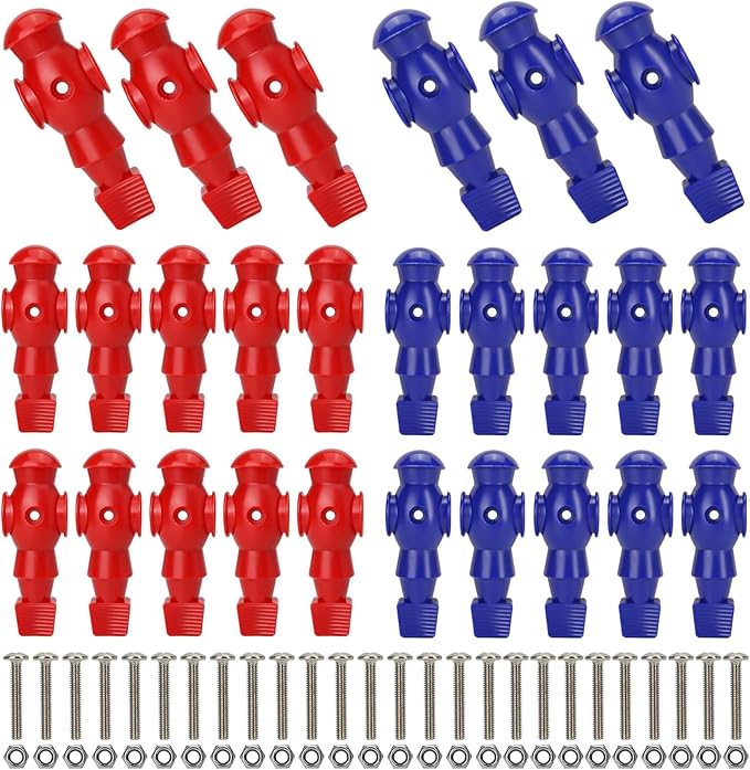 26pcs Foosball Men Replacement, Soccer Player Set Football Players Parts Foosball Man Table Player Football Machine Accessories Replacement Parts