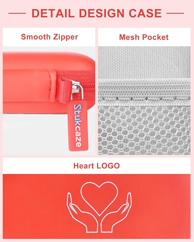 Heart Rate Monitor Case KardiaMobile EKG Monitor 1L 6L, Portable Hard EVA Kardia Mobile Case with Climbing Clip, Protective KardiaMobile EKG Organizer