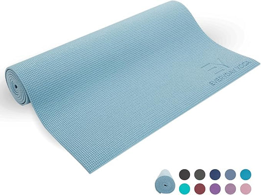 Everyday Yoga Deluxe Mat - 72"L x 24"W Non Slip Exercise Mat, Anti-Tear, 3-5mm Thickness for Yoga, Pilates & Floor Workouts