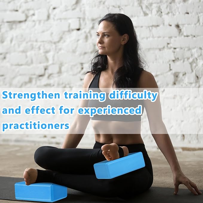 20 Pcs Yoga Blocks 9''x6''x3'' High Density EVA Foam Bricks Yoga Foam Exercise Blocks Improve Strength Balance and Flexibility, Light Weight and Non-Slip Surface for Pilates Meditation