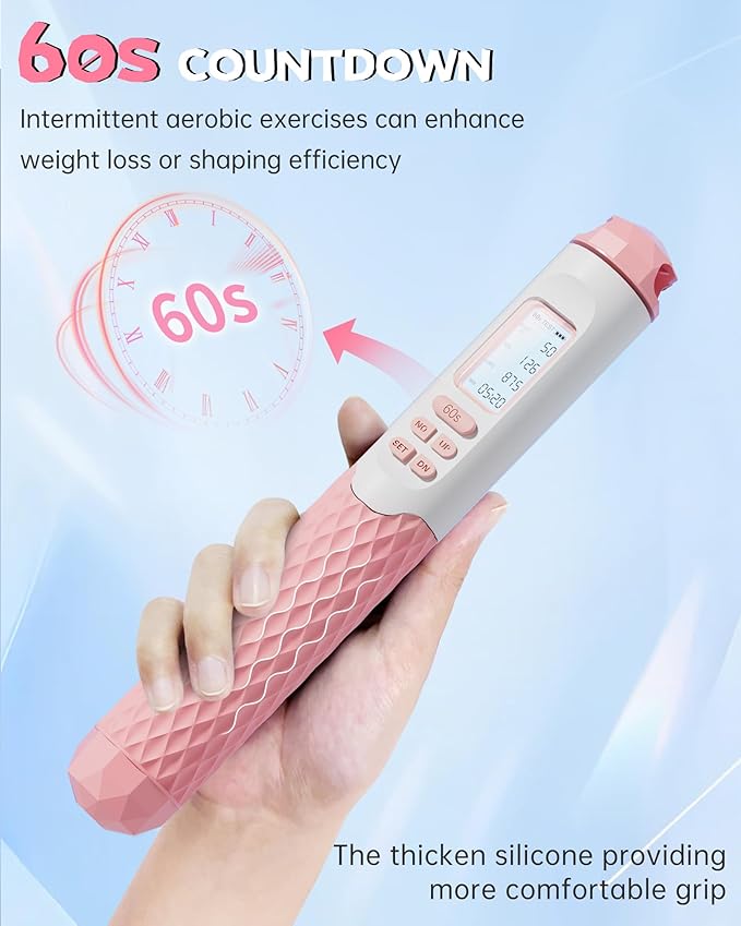 nonogo Cordless Jump Rope with Counter for Fitness - Adjustable Smart Skipping Rope For Men Women Kids Outdoor Speed Boxing Crossfit Workout Exercise Cardio