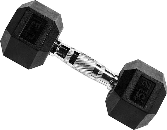 OLIXIS Rubber Hex Dumbbells,Assorted Weights for Home Gym Workouts, Strength Building & Fitness Training
