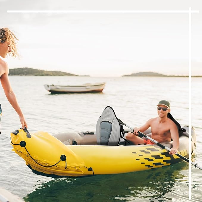 Lewtemi 2 Set Thicken Kayak Seat with Back Support Canoe Paddle Board Seat with Detachable Storage Bag Adjustable Sit on Top Paddleboard Cushion for Kayaking Canoeing Rafting