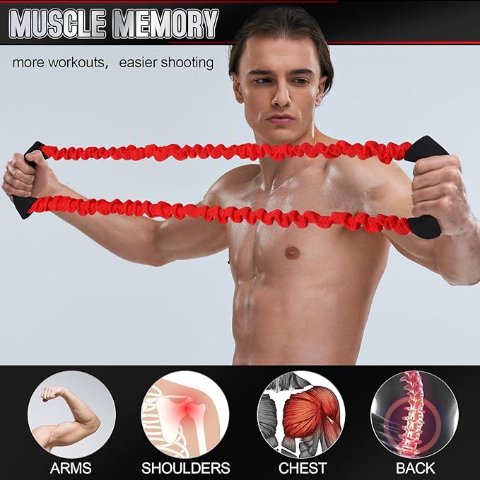 3 Pcs Archery Bow Strength Trainer 30 40 50 Lbs Arm Strength Exercise Band Rubber Stretch Bands Archery Accessories for Bow Practice Shooting Accessories
