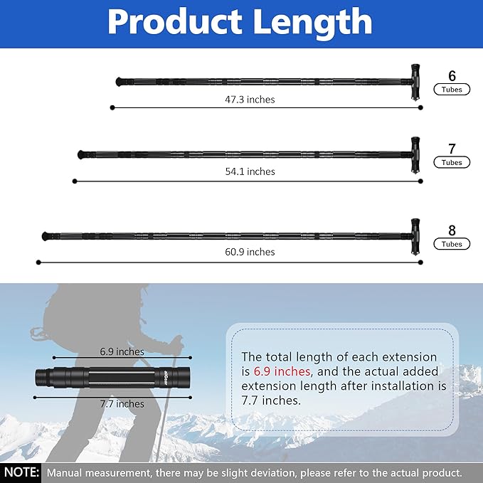 aiGear Hiking Walking Stick with 3 Survival Tool Tactical Walking Staff Adjustable Outdoor Trekking Poles for Survival Camping Hiking