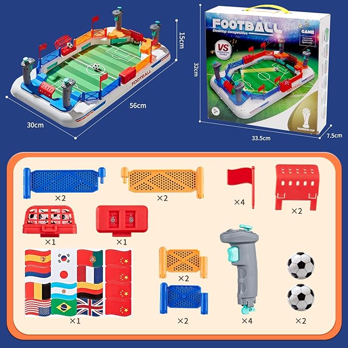 Mini Soccer Board Game for Kids: Foosball Table Toys for 3 4 5 6 7 8-12 Year Old Kids - Pinball Interactive Sports Game Age 3+ Indoor Home Party - Birthday Gift for Boys Girls