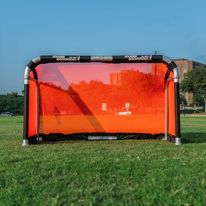 Soccer Innovations QuickFold™ Portable Aluminum Goal (4x2.5), Competition Soccer, Backyard Goal for Practice, Collapsible for Easy Storage, Mini Net