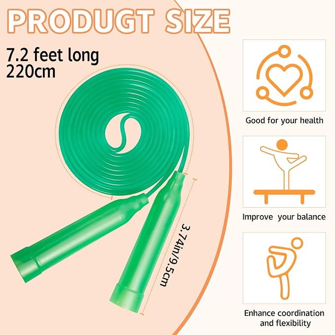 30 Pcs Kids Jump Rope,Colorful Jump Ropes for Kids,7.2 Feet Plastic Jump Ropes,Adjustable Skipping Rope,Jumping Ropes for Party Favors,Birthday Gifts,Indoor Outdoor Activity