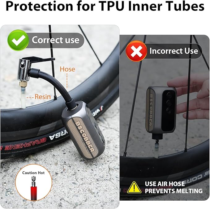 Mini Bike Pump, 100PSI Rechargeable Tiny Air Pump, Portable Floor air Pump with Presta & Schrader Valve for Road Bikes