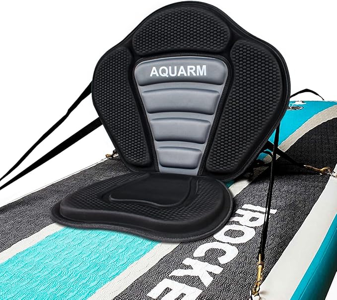 Deluxe Padded Kayak Seat with Adjustable Backrest - Universal Fit for Canoe, Fishing Boat & More