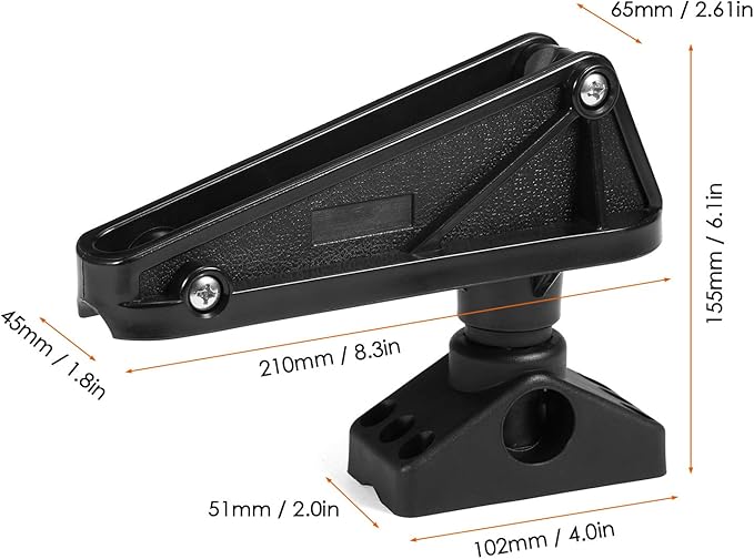 Anchor Lock, Anchor Lock with Release System Side Deck Mount for Kayaks Canoe Small Boat Fishing, Black