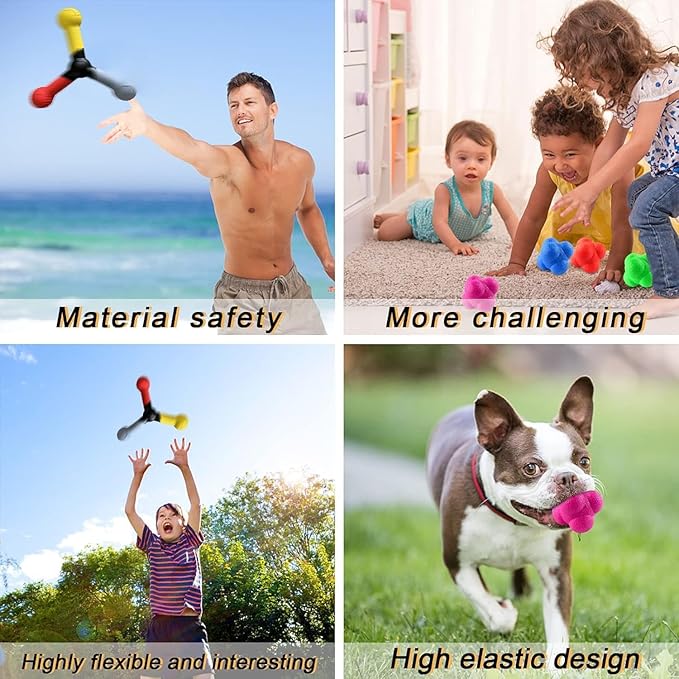 MUSKULO MONSTRO 5 PCs Reaction Speed Training Tools Kit, 1 Hand Eye Coordination Stick, 4 Rubber Reaction Balls, Improve Reflex, Agility and Focus for Sports, Exercise and Fun for All Ages