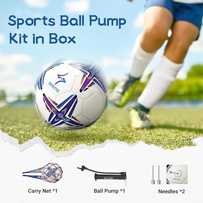 Soccer Balls Glow in The Dark Soccer Ball Size 5, Soccer Gift Night Ball for Teens,Juniors and Adult Indoor Outdoor Play, Fluorescent Light Training Ball with Pump Kit and Carry Net