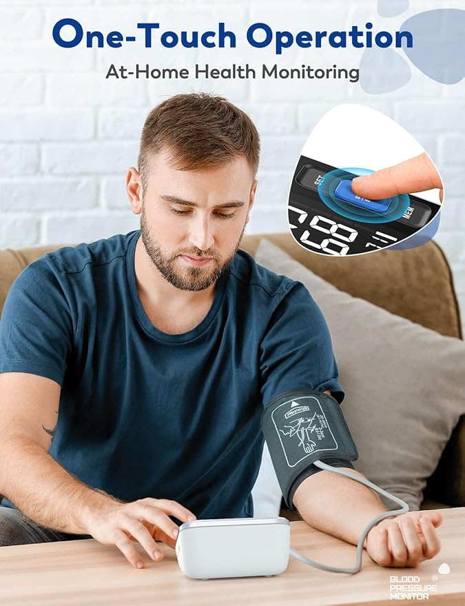 Blood Pressure Monitors for Home Use Upper Arm, Accurate Cuff 8.7โ-15.7โ Monitor with Large Backlight Display 2 Users 240 Sets Memory & HR Detection, Digital BP Machine with Carrying Case