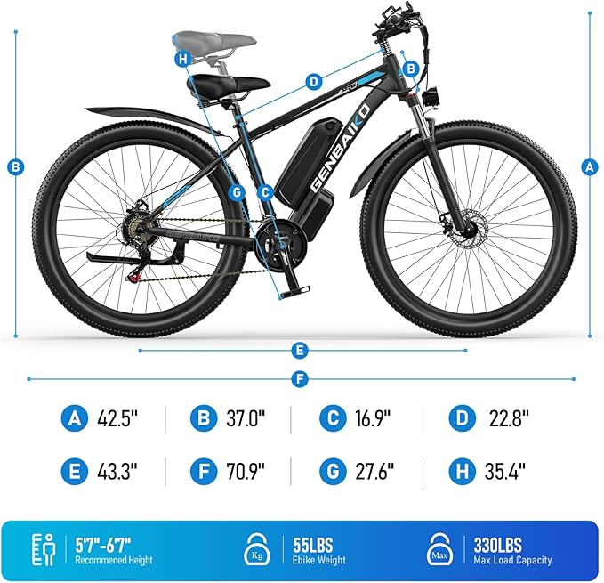 Electric Bike for Adults, 29" 1500W Peak Max 37MPH 921.6WH Electric Mountain Bike, 80 Miles Ebike 21-Speed Gears, IP7 Waterproof E Bicycle E Bike for Commuter