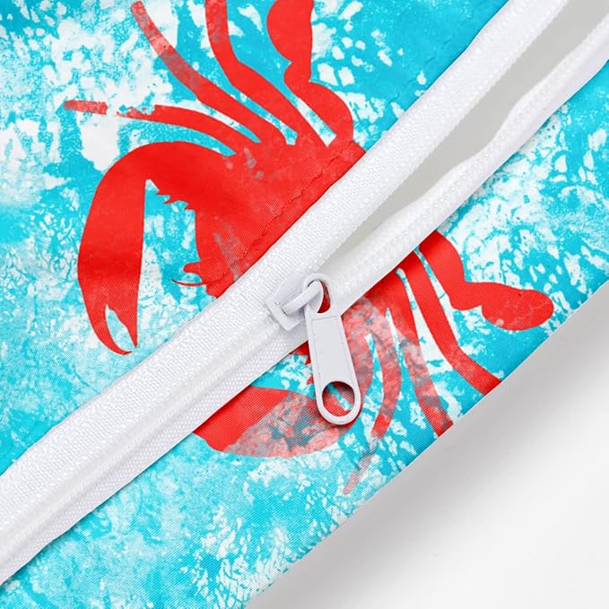 Wet Bag, Wet Dry Bag, Wet Bag for Swimsuit, Travel, Beach, Pool, Diapers, Dirty Yoga Gym Clothes, Makeup Bag, Waterproof Reusable Beach Bag Ocean Decor Starfish Sea Horse Anchor