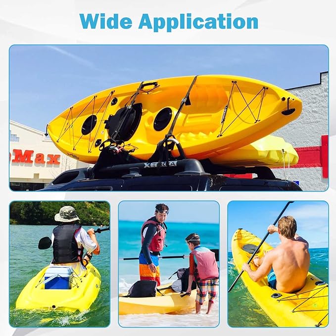 Kayak Carry Handles Kit with Front Pull T-Handles & Scupper Plugs - 4 PCs Each, Kayak Pad Eyes with Tir-Grip Rivets - Deck Rigging Accessory