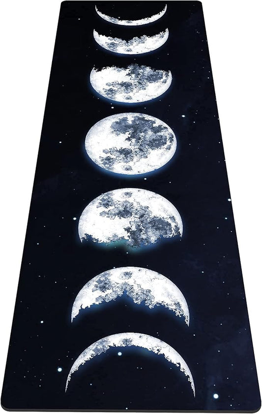 nuveti Yoga Mat Print Extra Thick TPE Non Slip Fitness Exercise Mat with Carrying Bag,72"x24" Extra Thick 6MM Exercise & Workout Mat for Yoga, Pilates Fitness and Floor Exercises