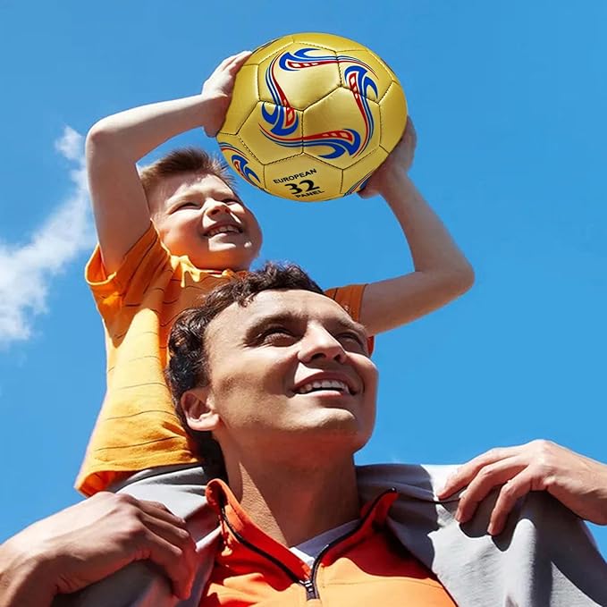 ABAJI Soccer Ball Size 3 4 5 Practice Training Balls Gift Thicker Leather Anti Exploded Indoor Outdoor Come with Pump Needle