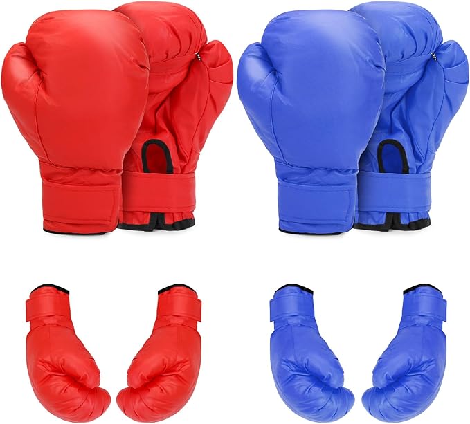 2 Pairs Boxing Gloves for Beginners & Kids, Boxing Training Gloves Suitable for Men & Women, Lightweight Shockproof Gloves for Training & Practice