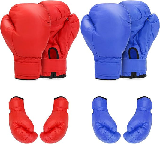 2 Pairs Boxing Gloves for Beginners & Kids, Boxing Training Gloves Suitable for Men & Women, Lightweight Shockproof Gloves for Training & Practice