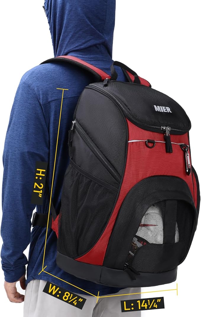 MIER Gym Backpack 40L Basketball Backpack with Ball Compartment & Shoes Storage Multi-Functional Sports Soccer Bag Large Equipment Back Pack Volleyball Backpacks for Men Women