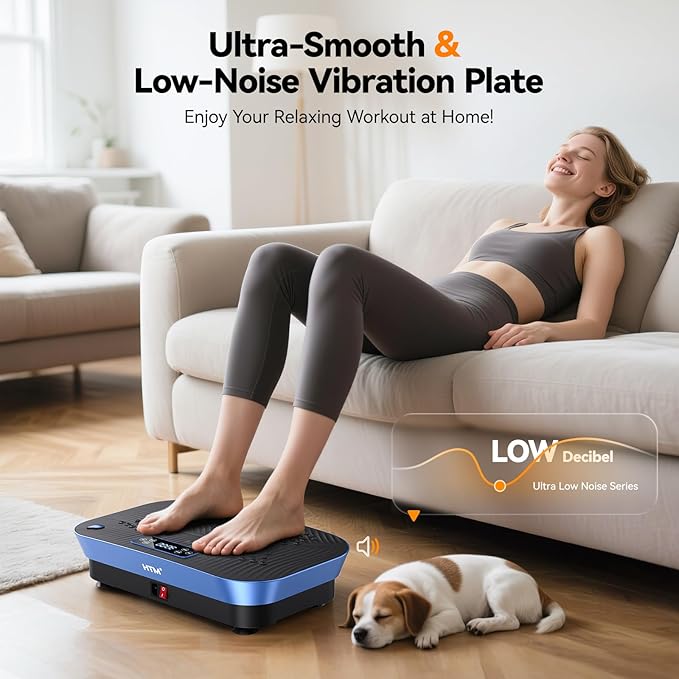Vibration Plate Exercise Machine - 180 Speed Levels, 350 lbs Weight Capacity, Remote Control, Portable Whole Body Workout Platform for Weight Loss, Lymphatic Drainage, Home Gym Fitness Equipment